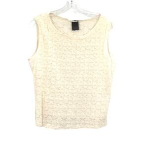 J.T.B Lace Crochet Tank Top Sleeveless Large